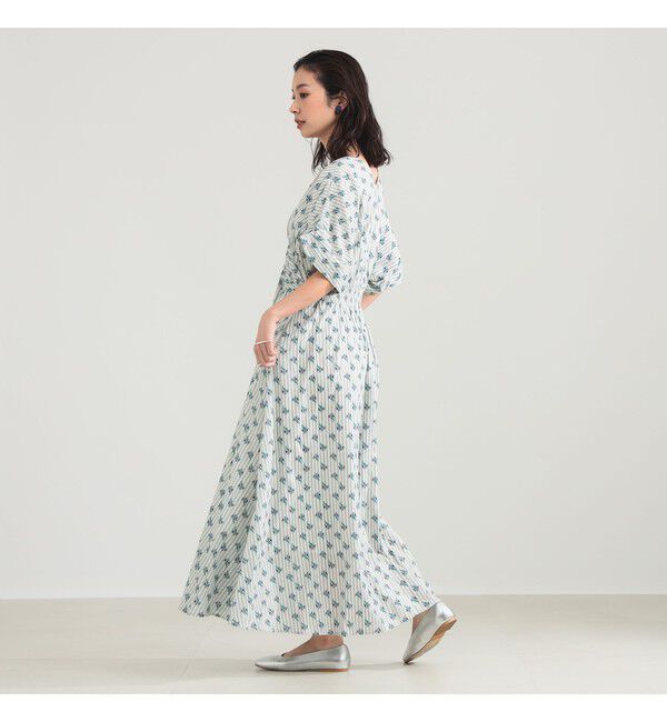 BEAMS SELECTION for WOMEN「ne Quittez pas / スモール フラワー ギャザー ワンピース」|ワンピース|