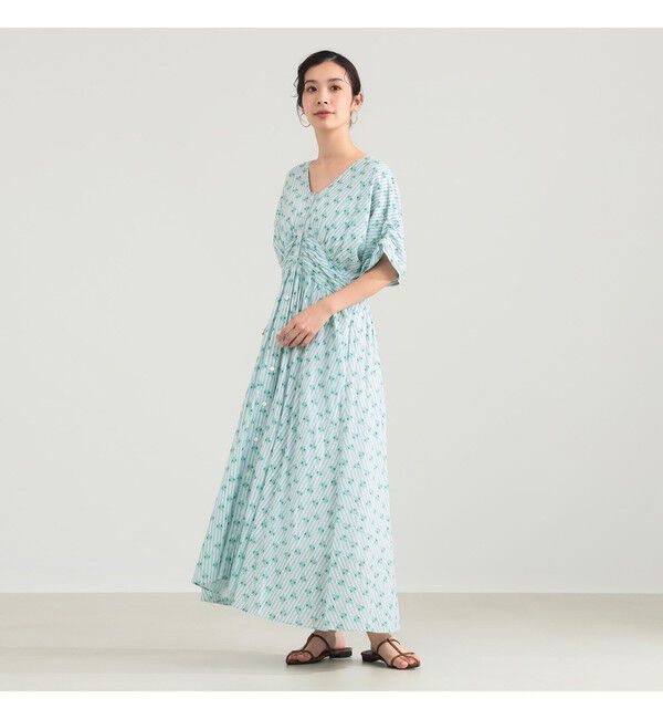 BEAMS SELECTION for WOMEN「ne Quittez pas / スモール フラワー ギャザー ワンピース」|ワンピース|