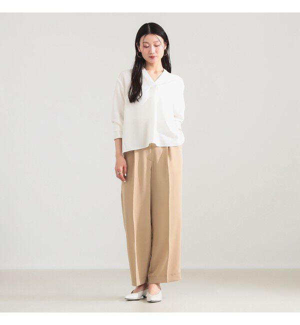 Demi-Luxe BEAMS 「ストレッチ サテン ブラウス」|シャツ・ブラウス|