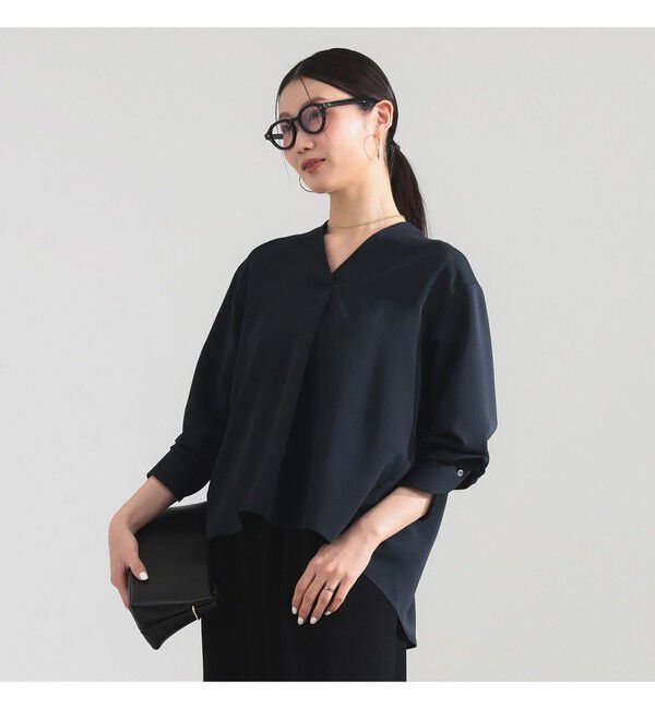 Demi-Luxe BEAMS 「ストレッチ サテン ブラウス」|シャツ・ブラウス|