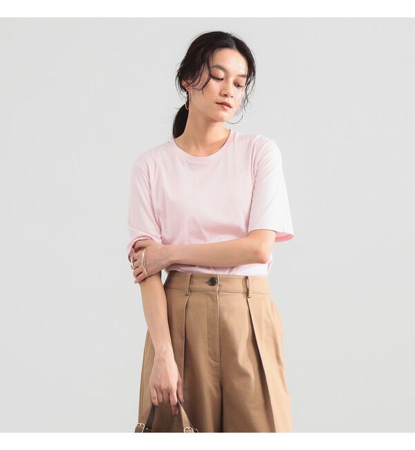 Demi-Luxe BEAMS 「スムース ハーフスリーブ Tシャツ」|Tシャツ・カットソー|