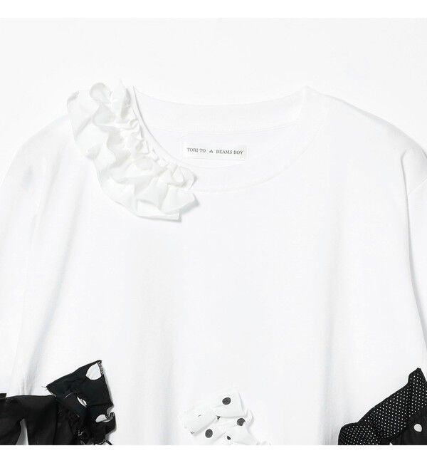 BEAMSBOY「【別注】TORI-TO &times; BEAMS BOY / ウェーブ フリル ロング スリーブ Tシャツ」|Tシャツ・カットソー|