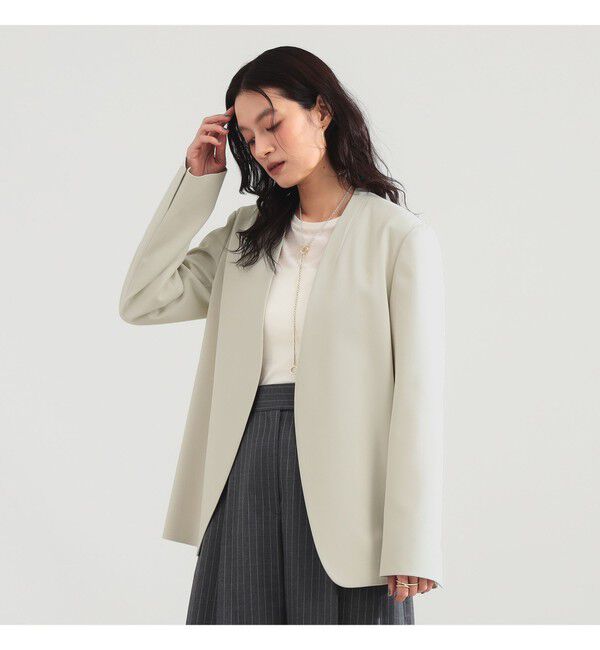 Demi-Luxe BEAMS 「プレシャス ノーカラージャケット」|ノーカラージャケット|