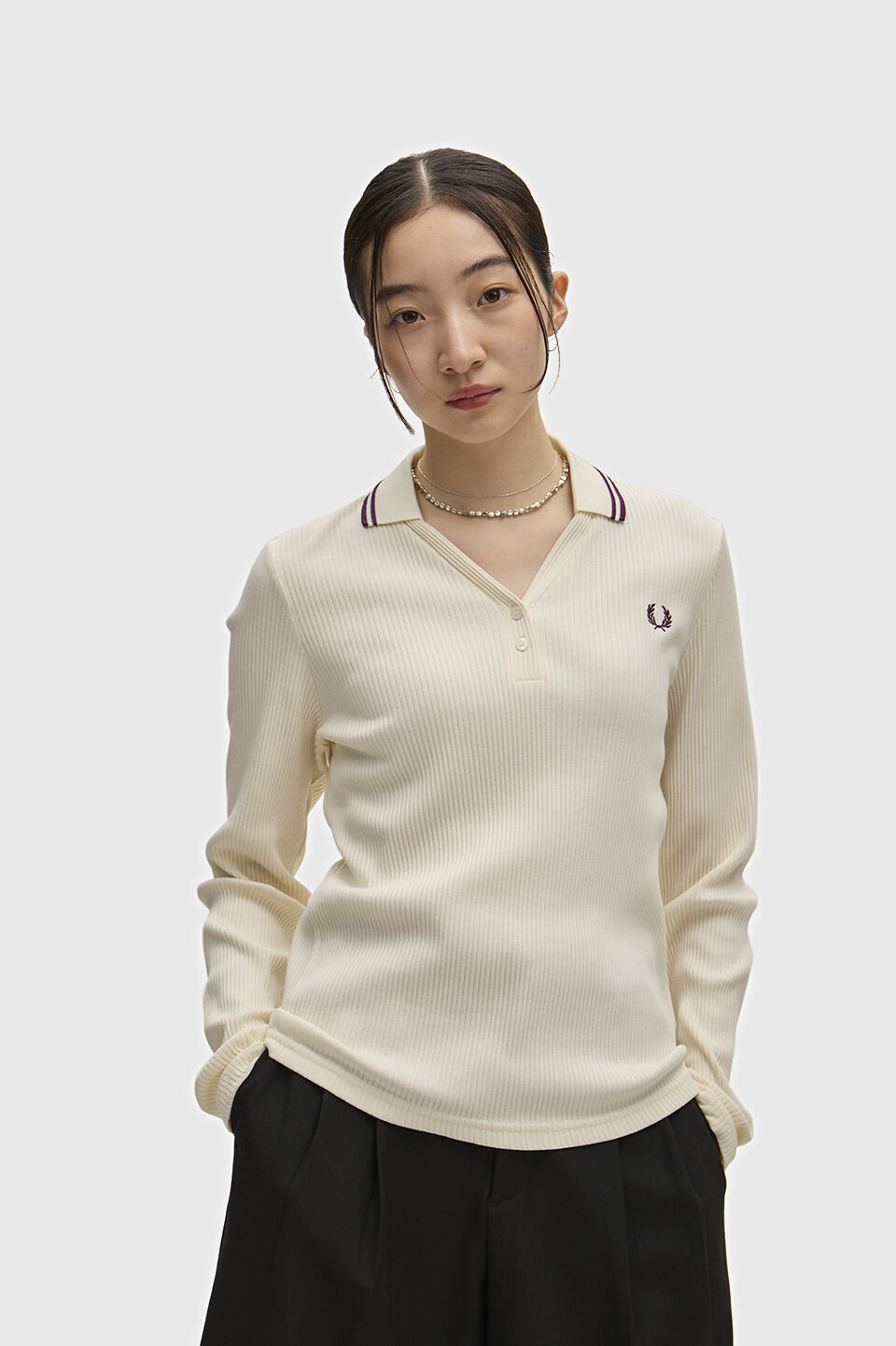 FRED PERRY 「FRED PERRY／Twin Tipped Ribbed Polo Shirt／ツインティップリブポロシャツ」|ポロシャツ|