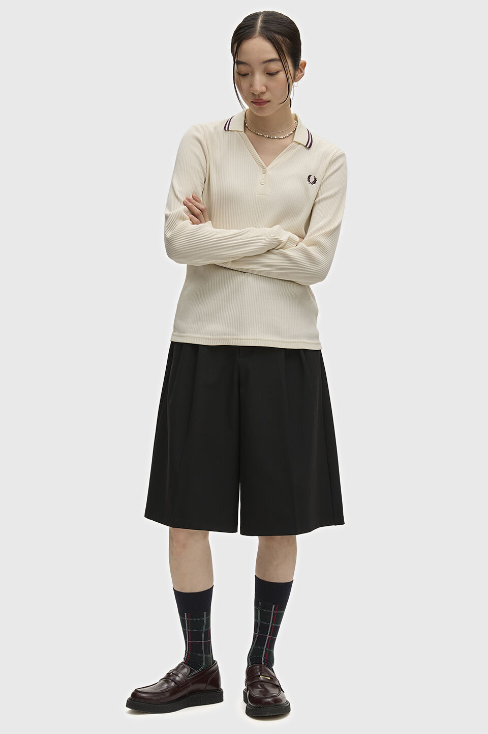 FRED PERRY 「FRED PERRY／Twin Tipped Ribbed Polo Shirt／ツインティップリブポロシャツ」|ポロシャツ|