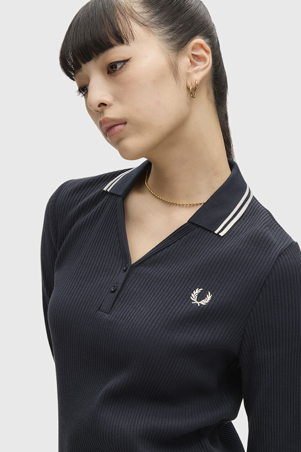 FRED PERRY 「FRED PERRY／Twin Tipped Ribbed Polo Shirt／ツインティップリブポロシャツ」|ポロシャツ|