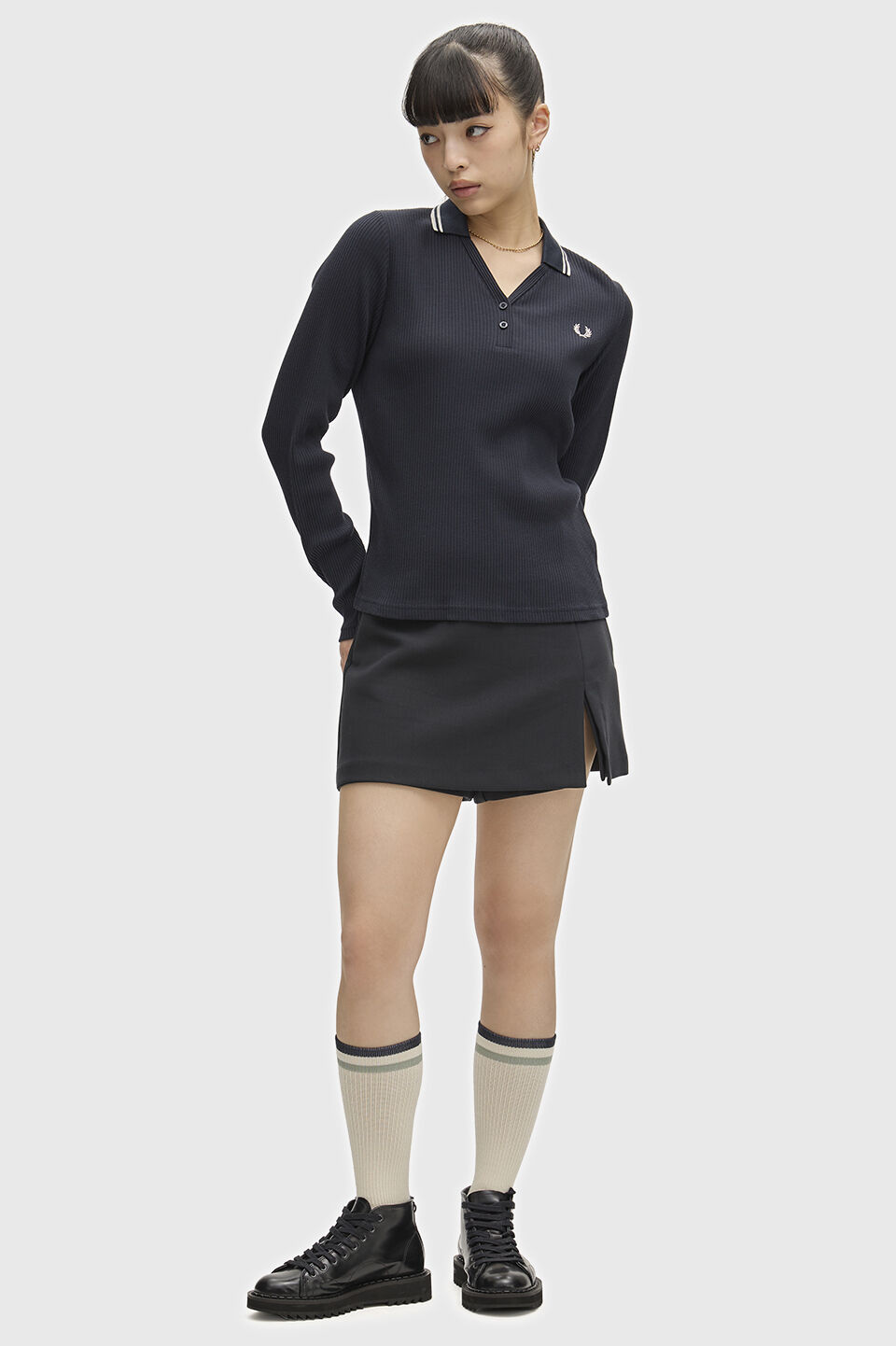 FRED PERRY 「FRED PERRY／Twin Tipped Ribbed Polo Shirt／ツインティップリブポロシャツ」|ポロシャツ|