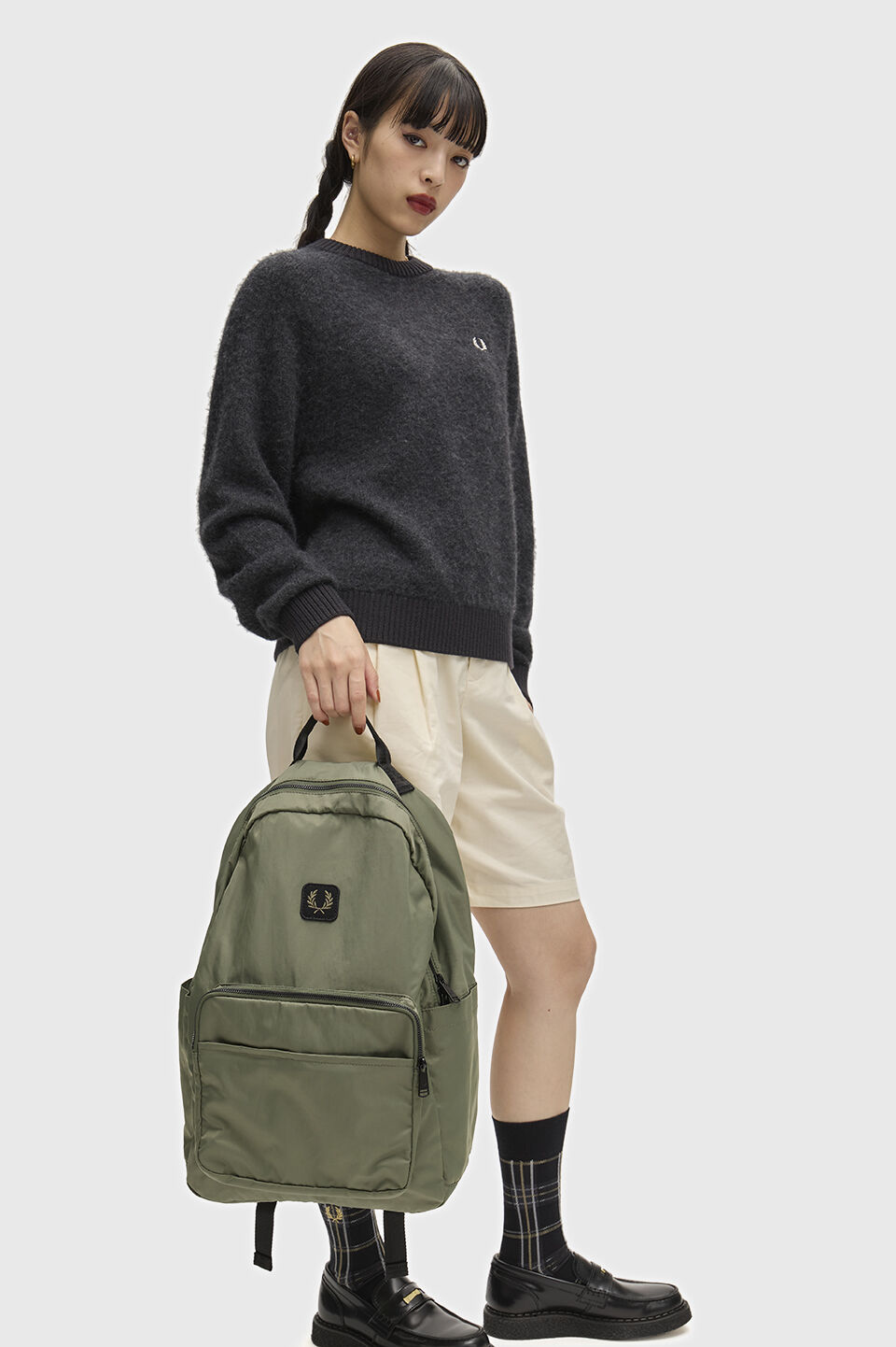 FRED PERRY 「FRED PERRY／CRINKLE NYLON BACKPACK／クリンクルナイロンバックパック」|リュック|