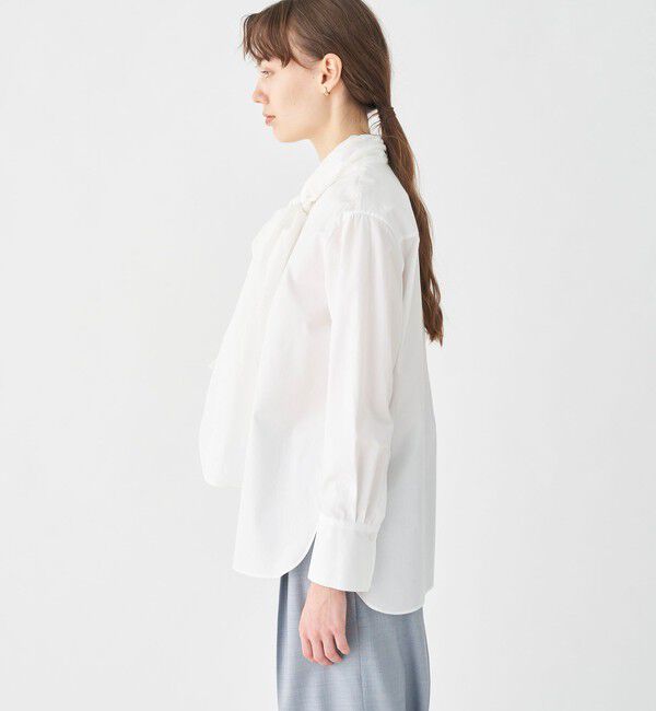 TOMORROWLAND collection「コンパクトブロード シフォンボウタイブラウス」|シャツ・ブラウス|