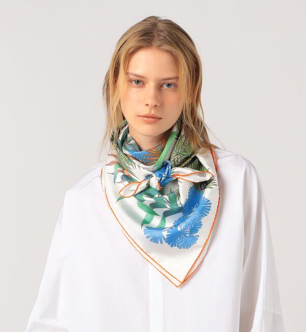TOMORROWLAND GOODS「ATELIER TOMORROW LEAF シルクスカーフ」|バンダナ・スカーフ|