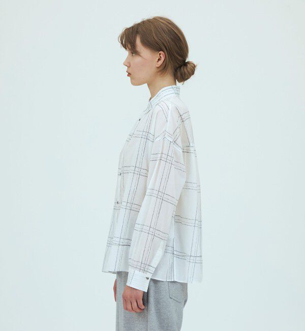 GALERIE VIE「インドコットンプリント ステッチラインシャツ」|シャツ・ブラウス|