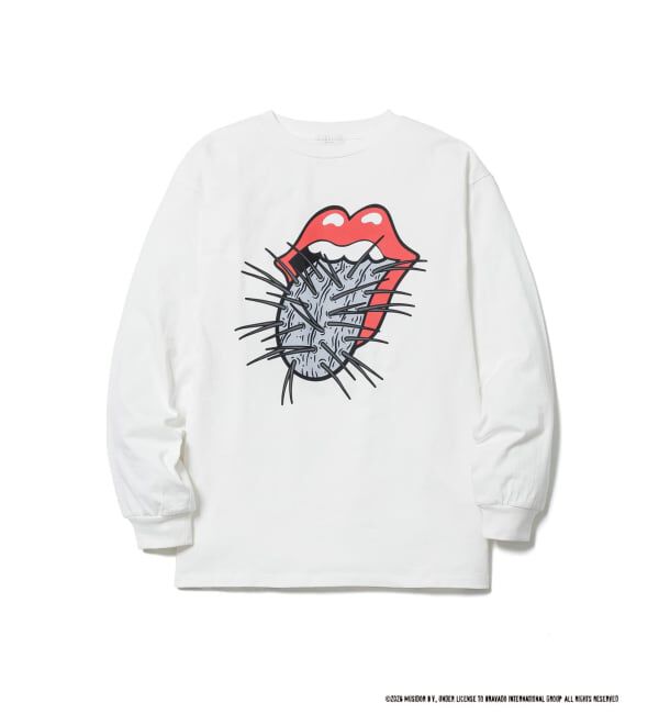 JOINT WORKS「F-LAGSTUF-F CACTUS TONGUE L/S T-SHIRT（THE ROLLING STONES）」|Tシャツ・カットソー|ホワイト