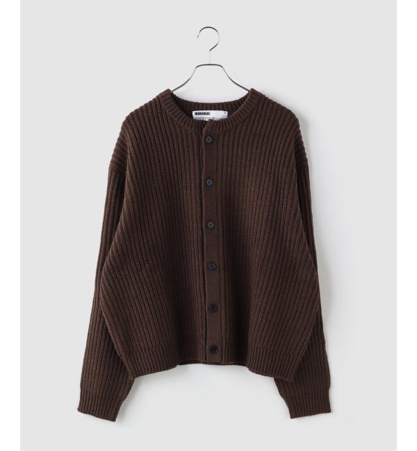 JOINT WORKS「NOMANUAL / ノーマニュアル EASE ROUND NECK CARDIGAN」|カーディガン|ブラウン