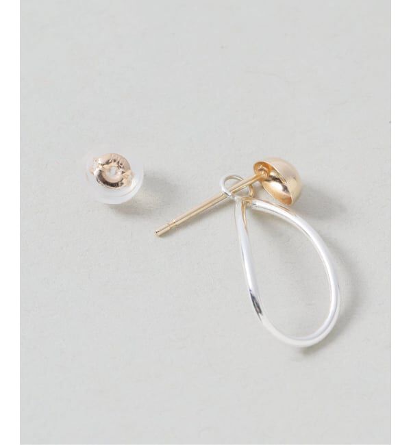 Lilas by Spick&Span「《WEB限定》バイカラー2WAYティアドロップピアス K10（両耳）」|ピアス|