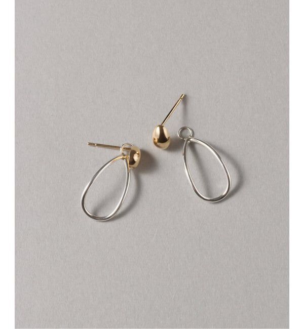 Lilas by Spick&Span「《WEB限定》バイカラー2WAYティアドロップピアス K10（両耳）」|ピアス|