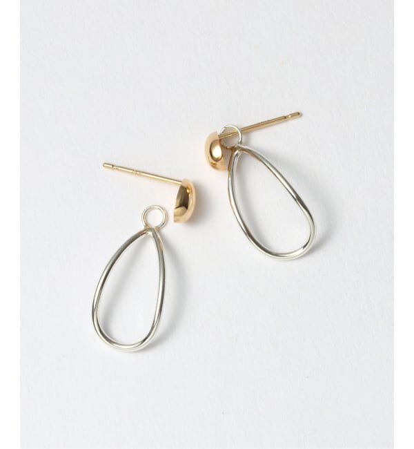 Lilas by Spick&Span「《WEB限定》バイカラー2WAYティアドロップピアス K10（両耳）」|ピアス|