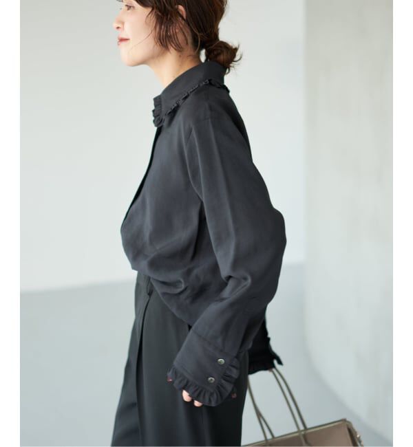 Spick and Span「《WEB限定 / 追加》フリルカラーブラウス」|シャツ・ブラウス|