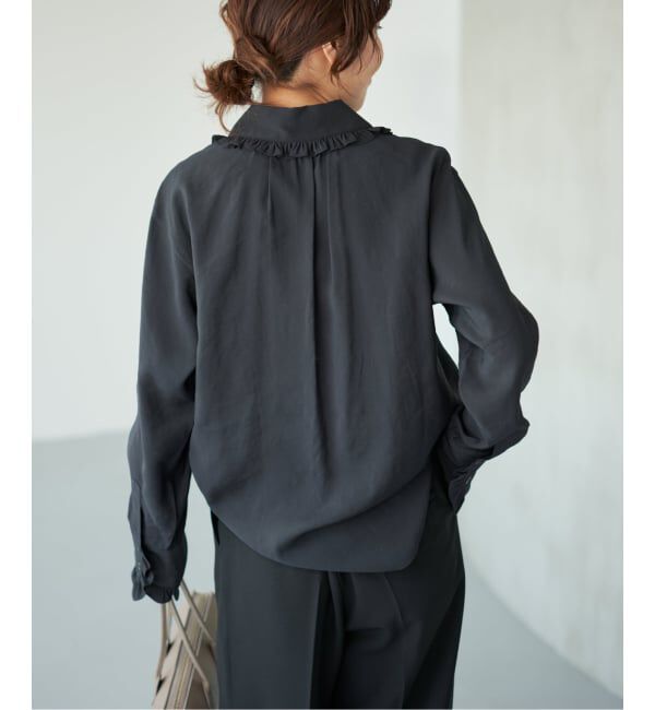 Spick and Span「《WEB限定 / 追加》フリルカラーブラウス」|シャツ・ブラウス|