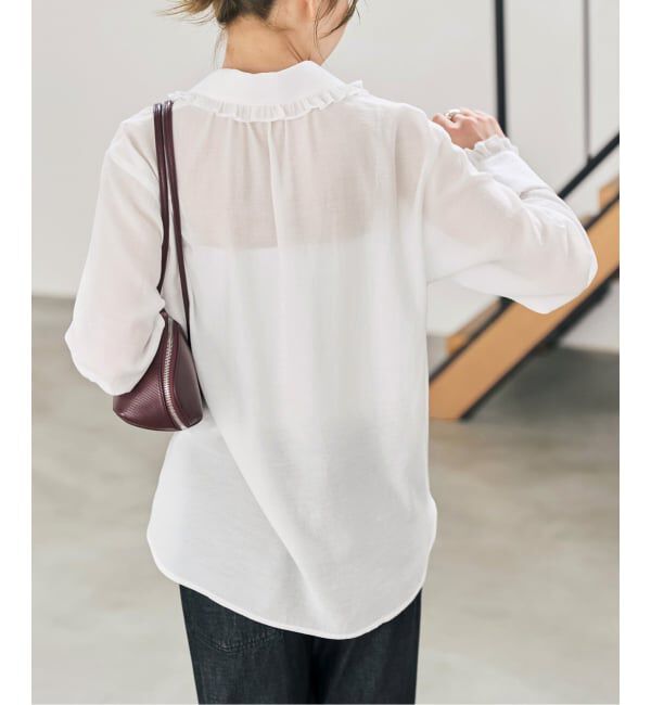 Spick and Span「《WEB限定 / 追加》フリルカラーブラウス」|シャツ・ブラウス|