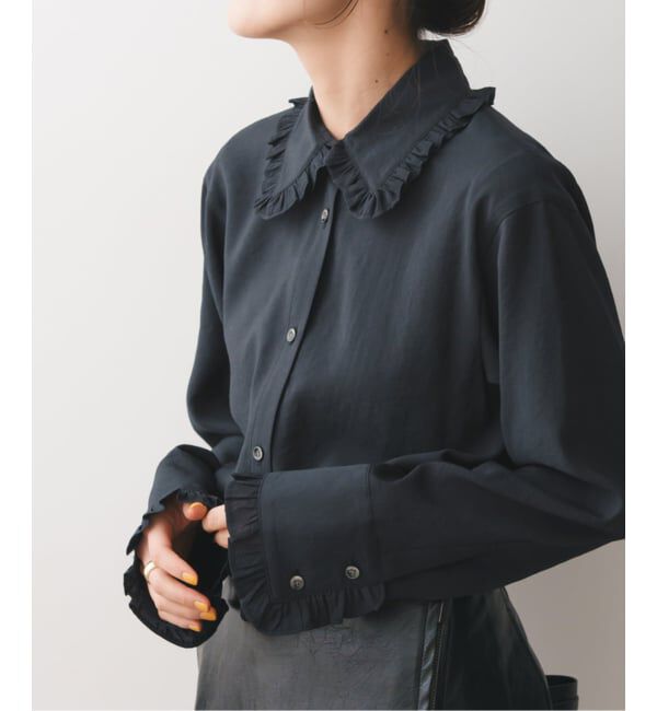 Spick and Span「《WEB限定 / 追加》フリルカラーブラウス」|シャツ・ブラウス|