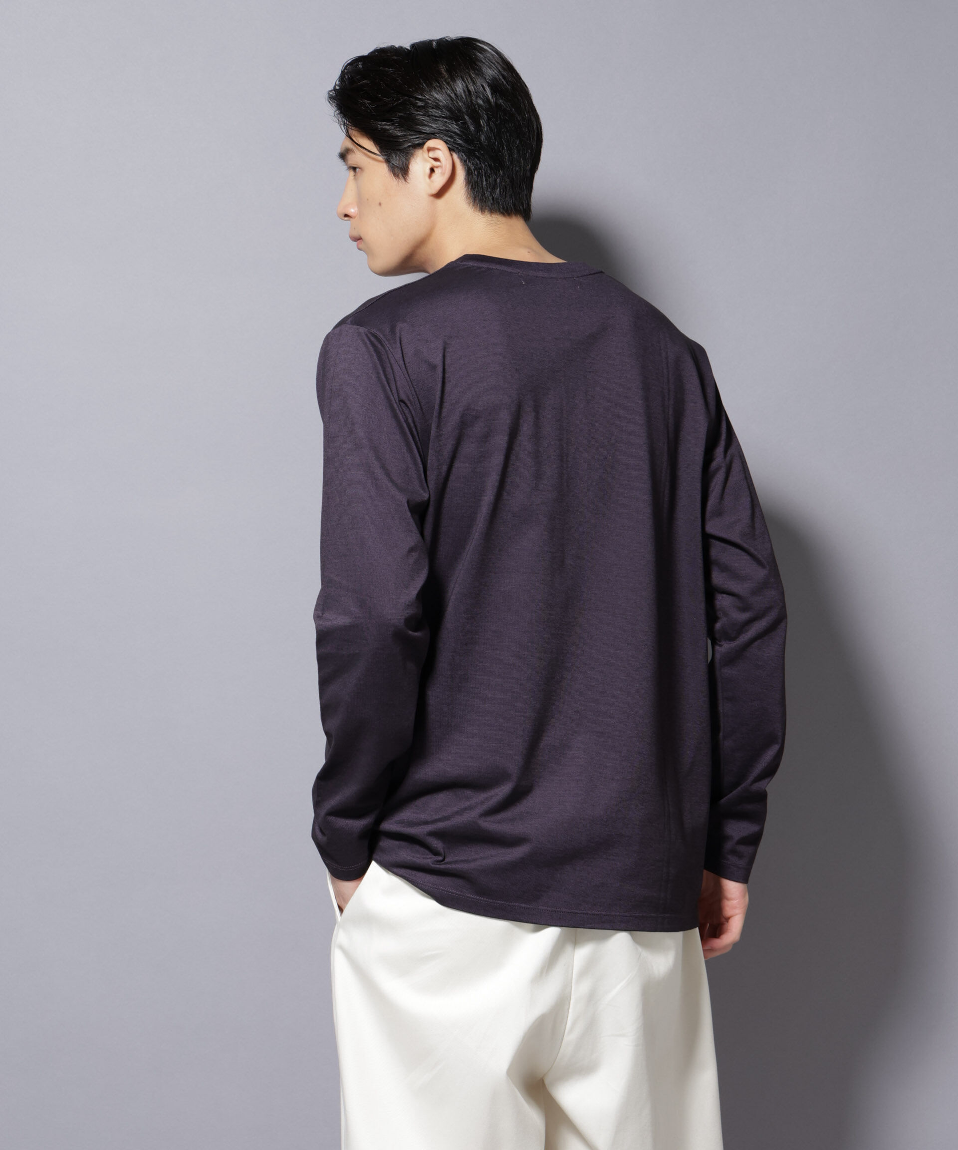 NANO universe「ソラーロライトストレッチヘンリーネックTシャツ 長袖」|Tシャツ・カットソー|