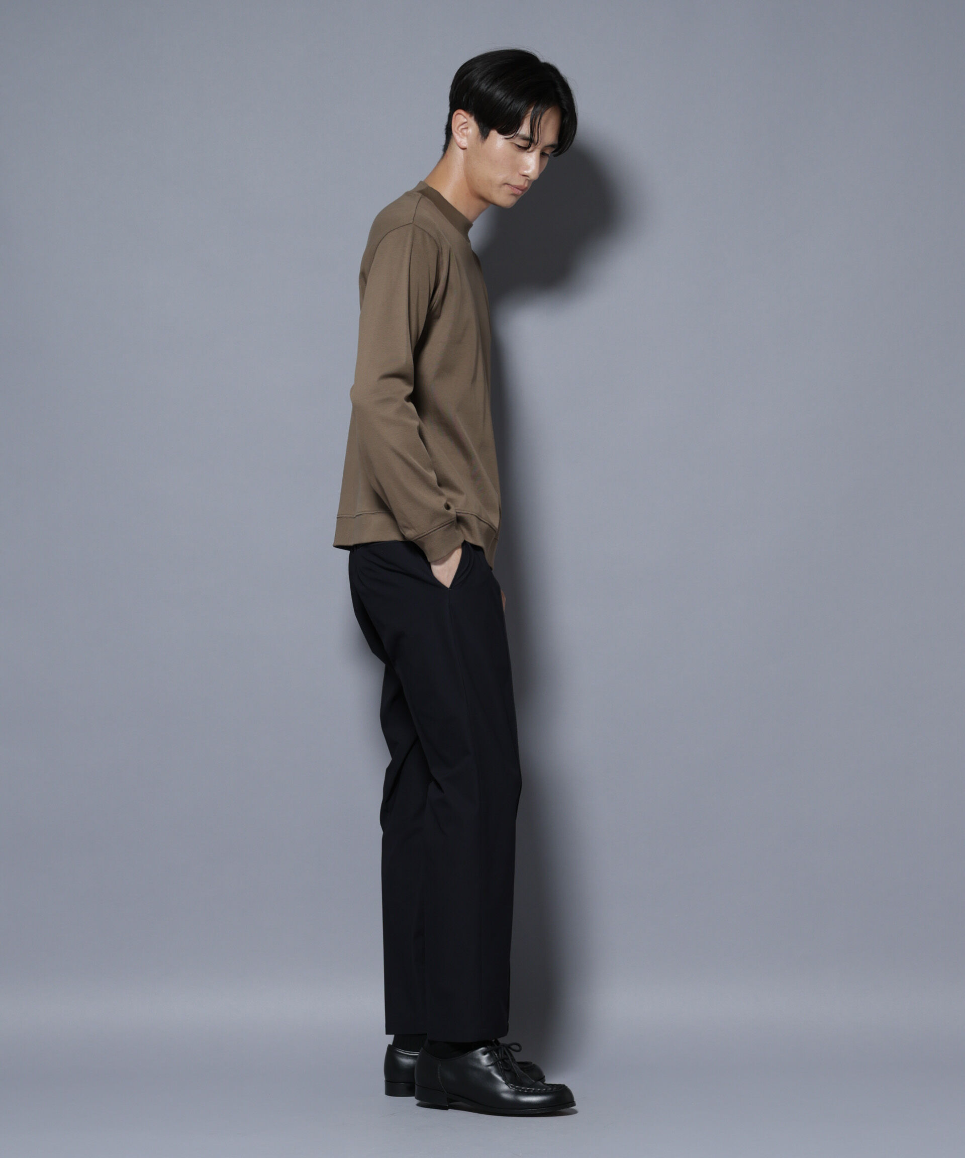 nano･universe「「FORMAL JERSEY」モックネックカットソー長袖」|Tシャツ・カットソー|