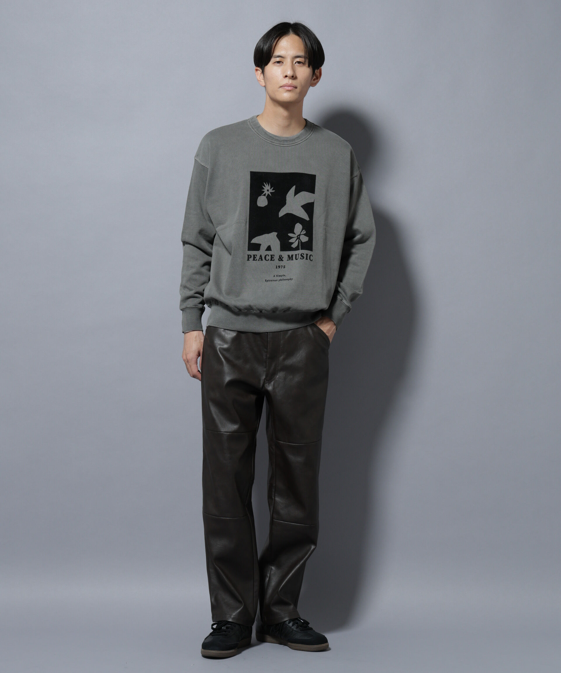 NANO universe「ヴィンテージライク エディトリアル デザインスウェット」|Tシャツ・カットソー|