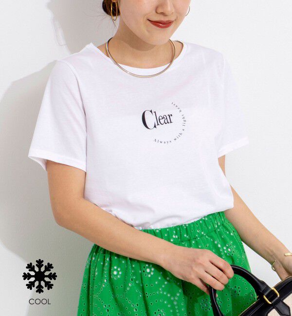 NOLLEY'S「ウォッシャブルプリントT」|Tシャツ・カットソー|ホワイト