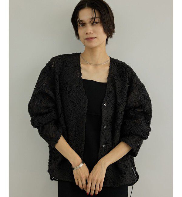 SALON adam et rope'「Cut off embroidery ブラウス」|シャツ・ブラウス|