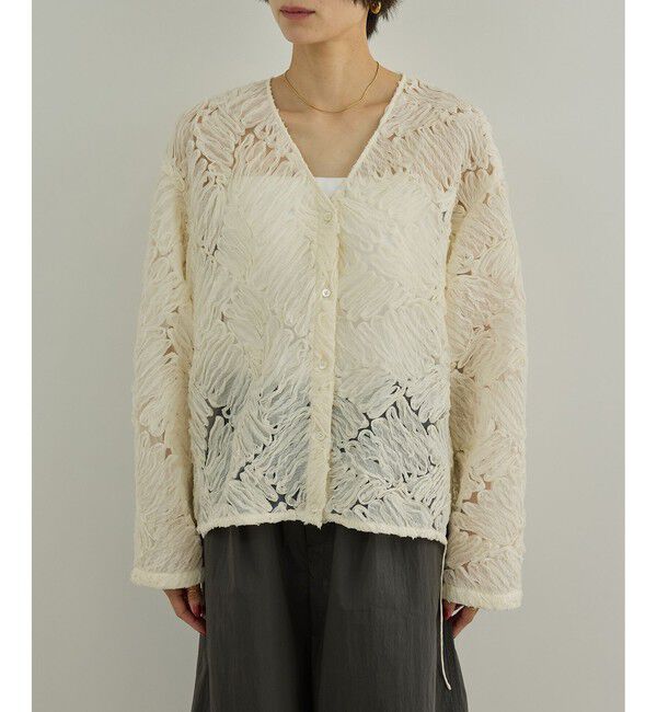 SALON adam et rope'「Cut off embroidery ブラウス」|シャツ・ブラウス|