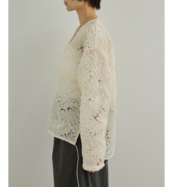 SALON adam et rope'「Cut off embroidery ブラウス」|シャツ・ブラウス|
