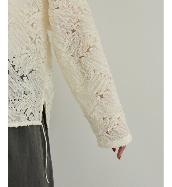 SALON adam et rope'「Cut off embroidery ブラウス」|シャツ・ブラウス|