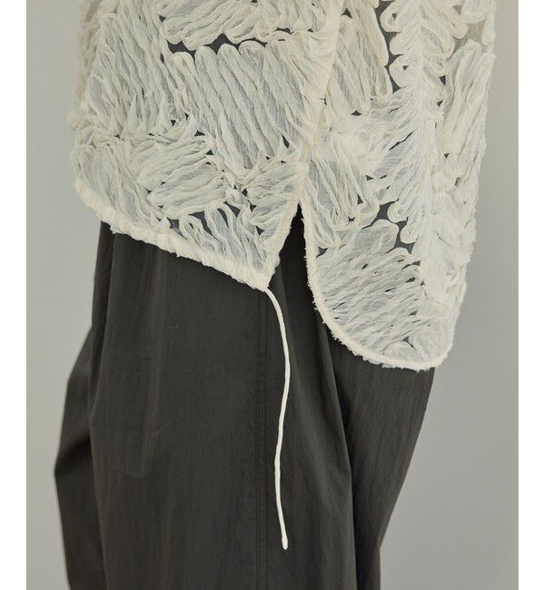 SALON adam et rope'「Cut off embroidery ブラウス」|シャツ・ブラウス|