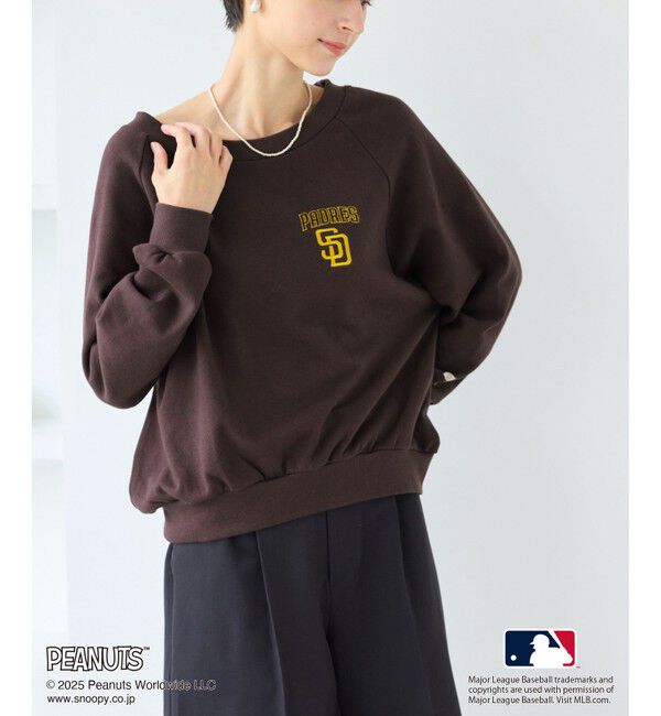 Rope&rsquo;Picnic「【PEANUTS&times;MLB COLLECTION by ROPE' PICNIC】オフショルスウェット」|スウェット・ジャージ|