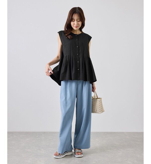 Rope&rsquo;Picnic「【WEB限定カラー】タックデザインペプラムシャツ」|シャツ・ブラウス|