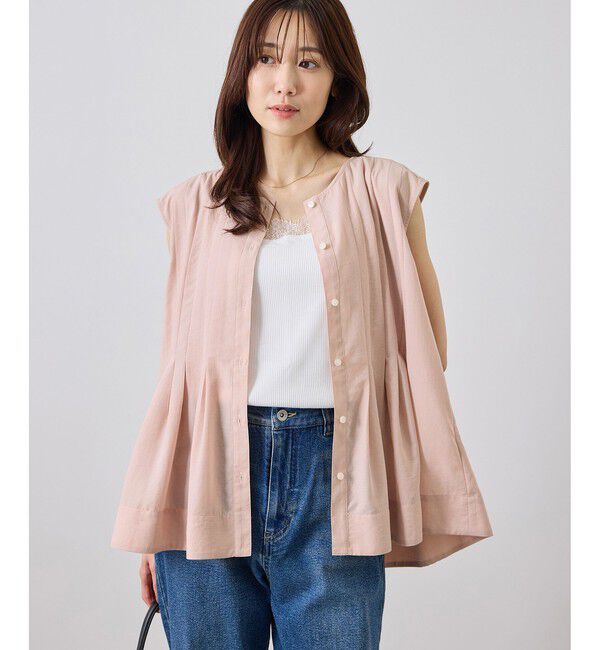 Rope&rsquo;Picnic「【WEB限定カラー】タックデザインペプラムシャツ」|シャツ・ブラウス|