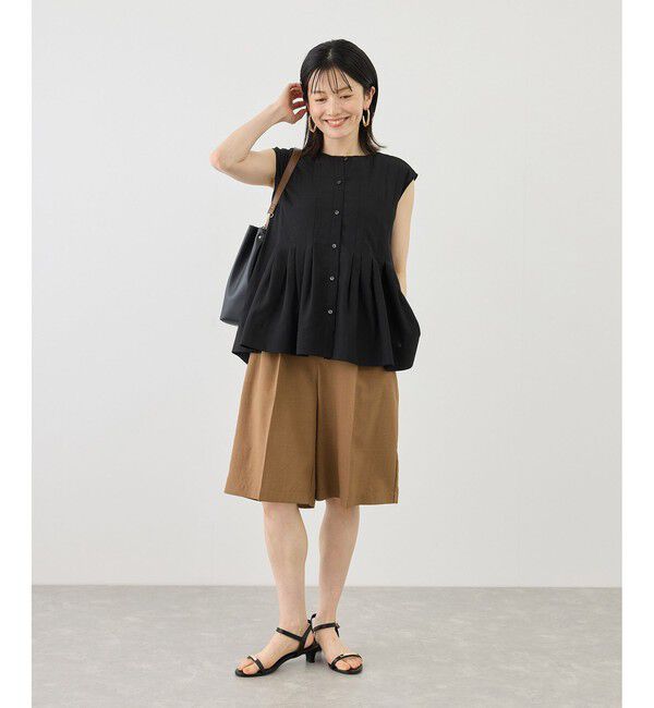 Rope&rsquo;Picnic「【WEB限定カラー】タックデザインペプラムシャツ」|シャツ・ブラウス|