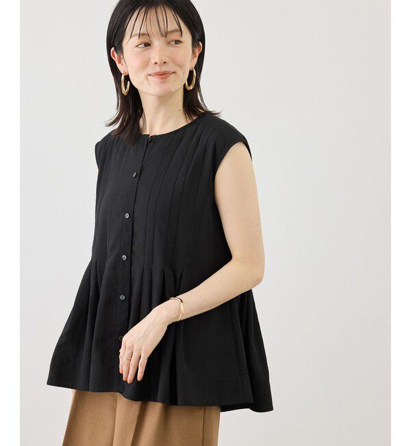 Rope&rsquo;Picnic「【WEB限定カラー】タックデザインペプラムシャツ」|シャツ・ブラウス|