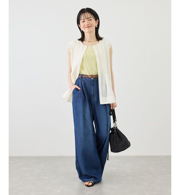 Rope&rsquo;Picnic「【WEB限定カラー】タックデザインペプラムシャツ」|シャツ・ブラウス|