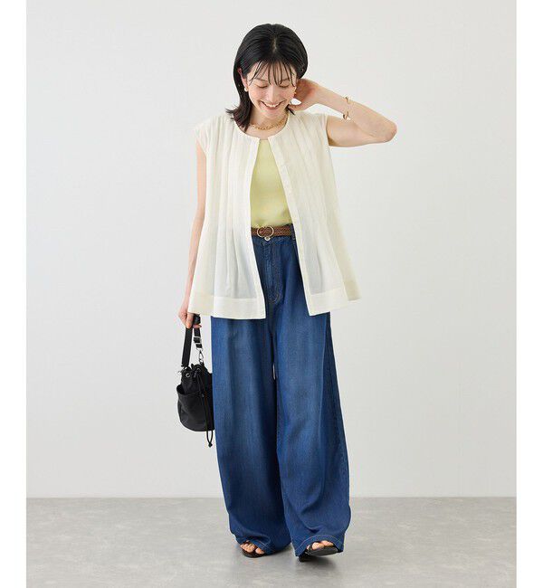 Rope&rsquo;Picnic「【WEB限定カラー】タックデザインペプラムシャツ」|シャツ・ブラウス|