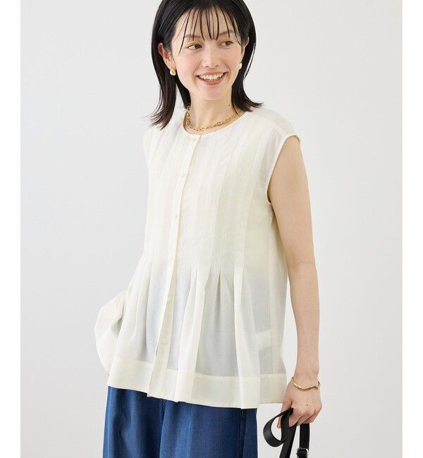 Rope&rsquo;Picnic「【WEB限定カラー】タックデザインペプラムシャツ」|シャツ・ブラウス|