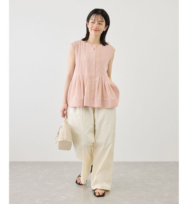 Rope&rsquo;Picnic「【WEB限定カラー】タックデザインペプラムシャツ」|シャツ・ブラウス|