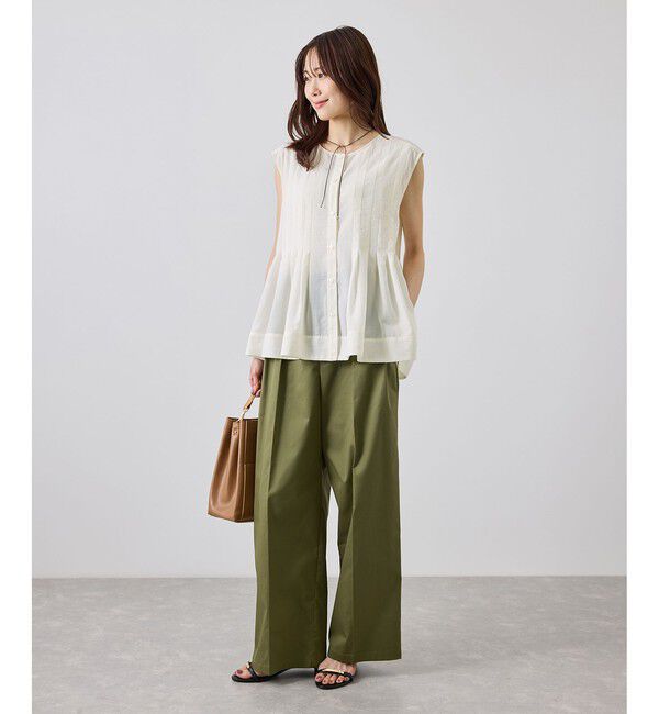 Rope&rsquo;Picnic「【WEB限定カラー】タックデザインペプラムシャツ」|シャツ・ブラウス|