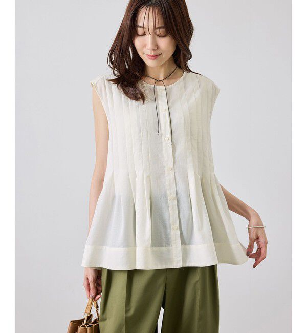 Rope&rsquo;Picnic「【WEB限定カラー】タックデザインペプラムシャツ」|シャツ・ブラウス|