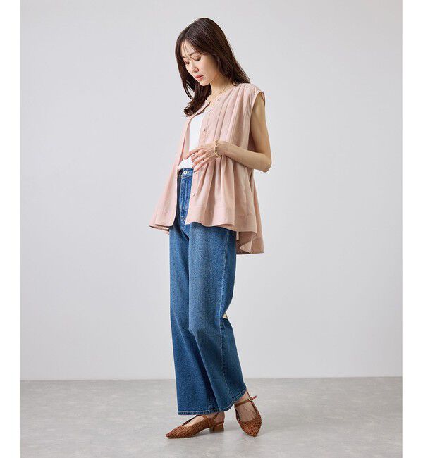 Rope&rsquo;Picnic「【WEB限定カラー】タックデザインペプラムシャツ」|シャツ・ブラウス|