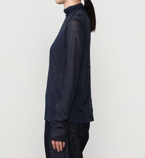  「UNFIL | コットンカシミア タートルネックTシャツ WOMEN」|ニット・セーター|