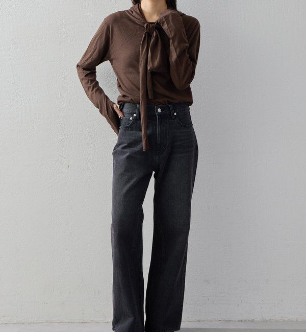  「【2026AW Debut】【UNFORM】カシミヤ混フーディボウタイニット」|ニット・セーター|