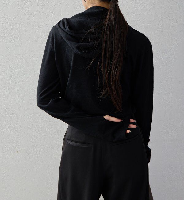  「【2026AW Debut】【UNFORM】カシミヤ混フーディボウタイニット」|ニット・セーター|