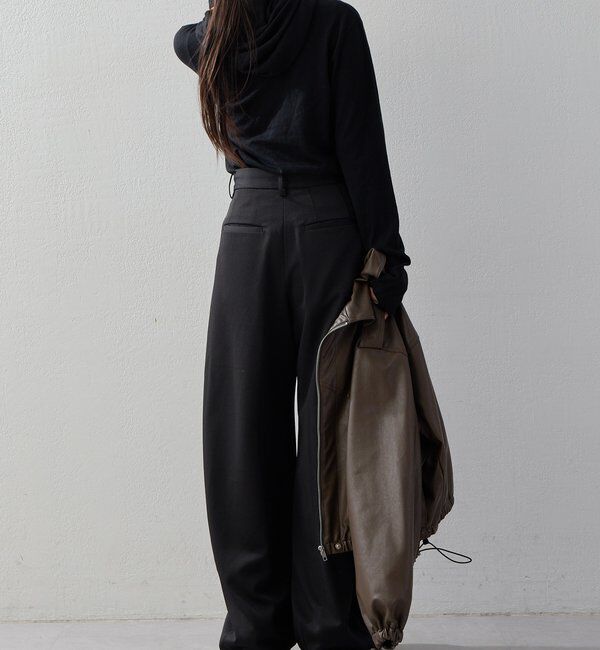  「【2026AW Debut】【UNFORM】カシミヤ混フーディボウタイニット」|ニット・セーター|