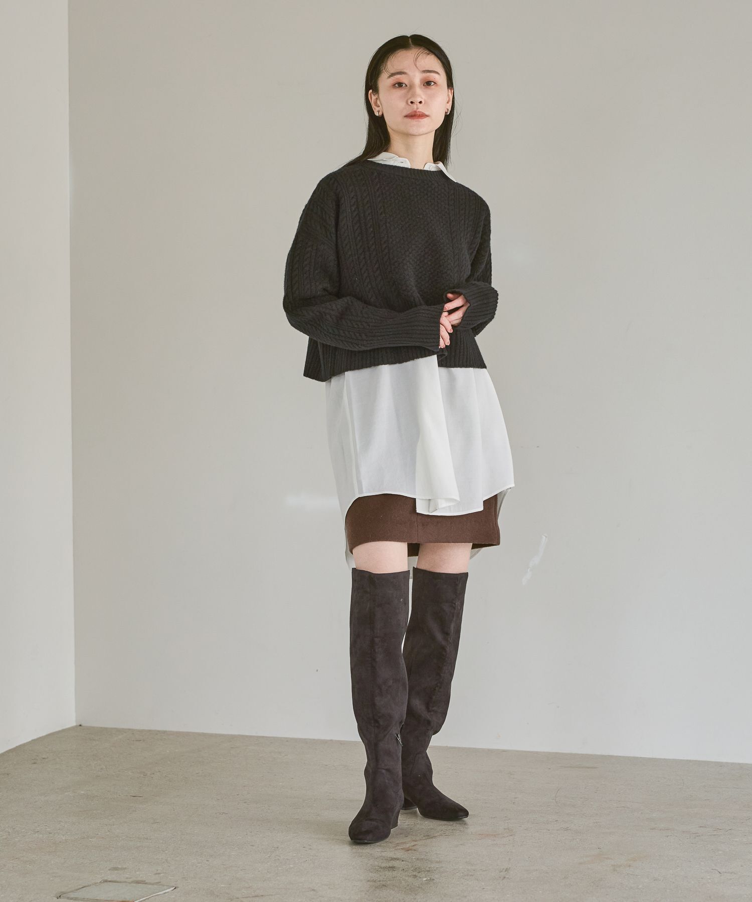 A part by 「【OUTLET】ケーブルニットプルオーバー」|ニット・セーター|